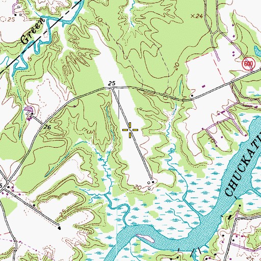 Topographic Map of Cherry Grove Estates, VA