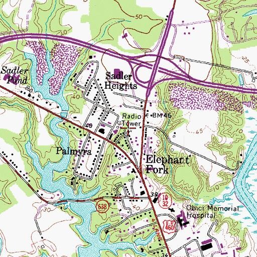Topographic Map of Healing Chapel, VA