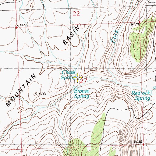 Topographic Map of Chase Spring, CO