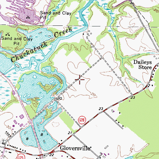 Topographic Map of Lone Star Lakes, VA