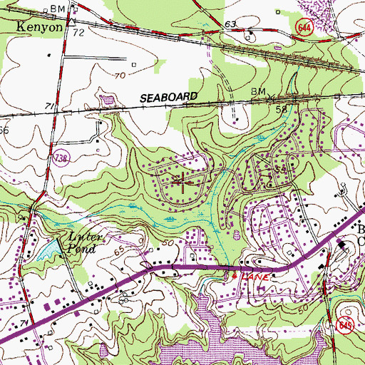 Topographic Map of Oak Ridge Estates, VA