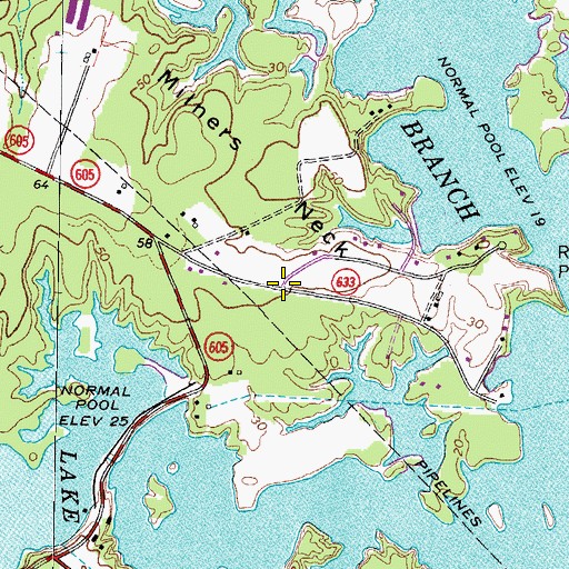 Topographic Map of Russell Point, VA