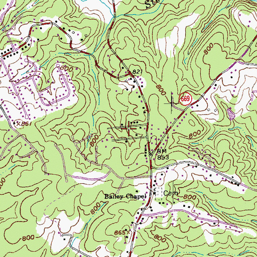 Topographic Map of Montrose Heights, VA