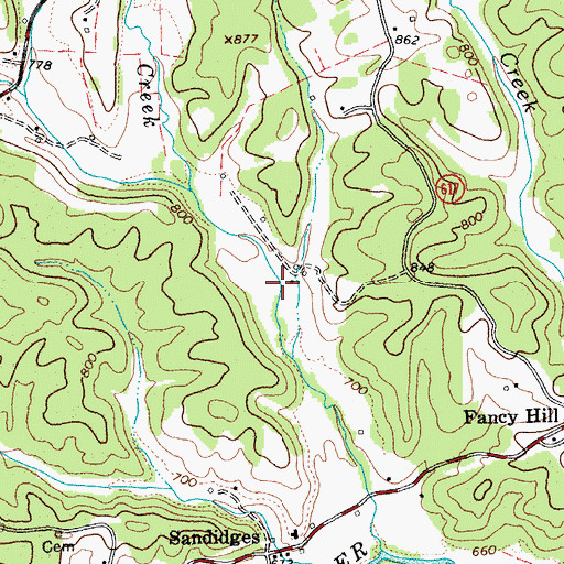 Topographic Map of Thrasher Lake, VA