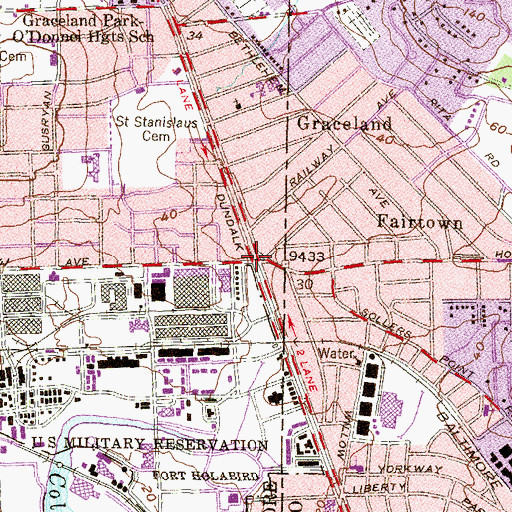 Topographic Map of Brooks Hill, MD