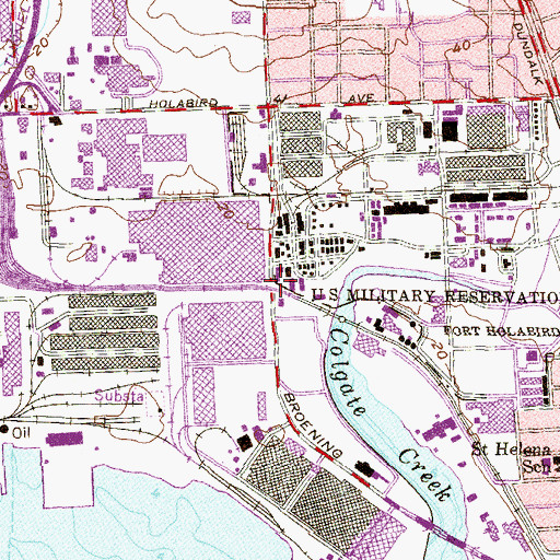 Topographic Map of Colgate Creek, MD