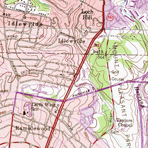 Topographic Map of Reformation Lutheran Church, MD
