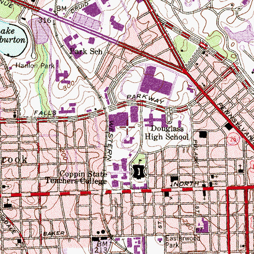 Topographic Map of Saint Pauls School (historical), MD