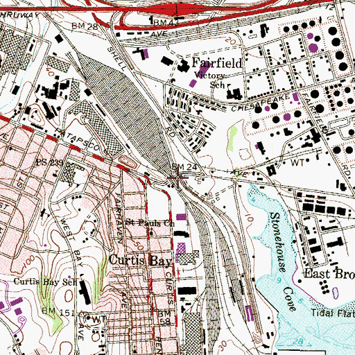 Topographic Map of Stone House Cove Station (historical), MD