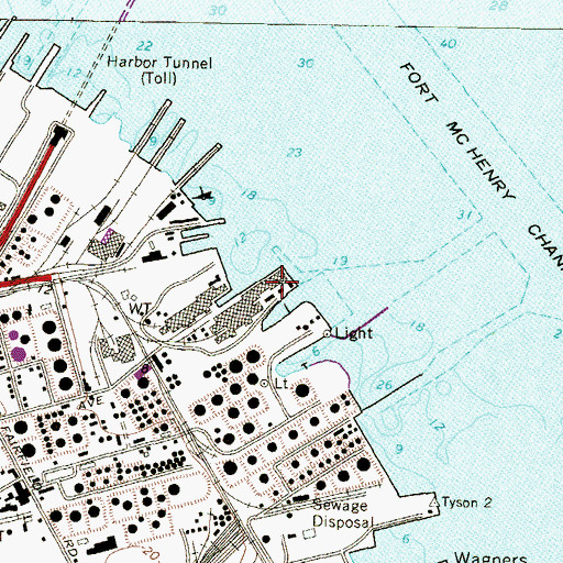 Topographic Map of Tysons Wharf, MD