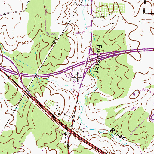 Topographic Map of Albeth Heights, MD