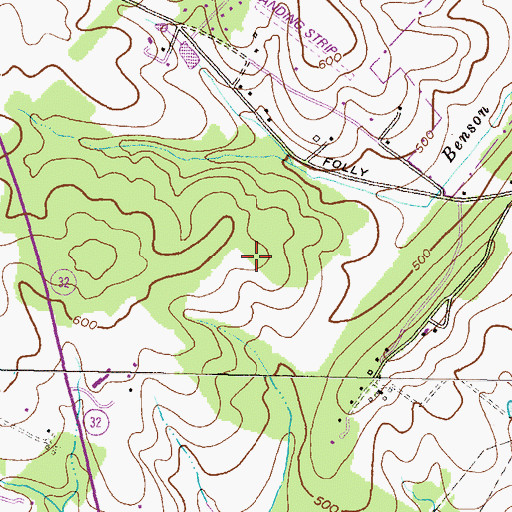Topographic Map of Buckskin Woods, MD