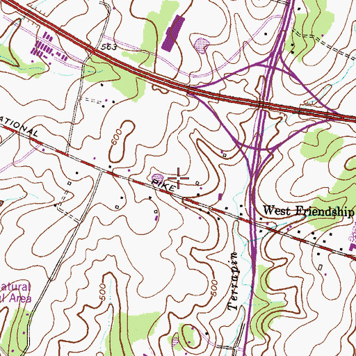Topographic Map of Buttercup Estates, MD