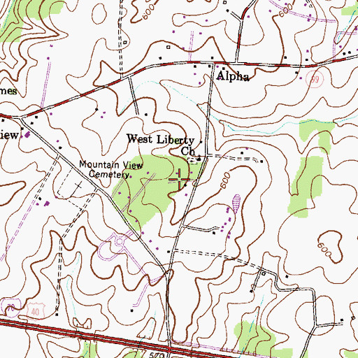 Topographic Map of Crest Acres, MD