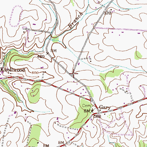 Topographic Map of Dill, MD