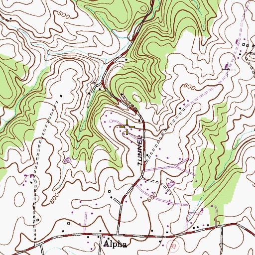 Topographic Map of Everlea, MD