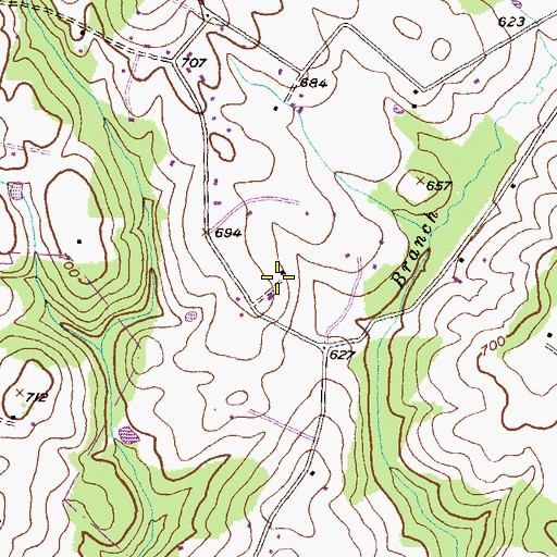 Topographic Map of Florence Estates, MD