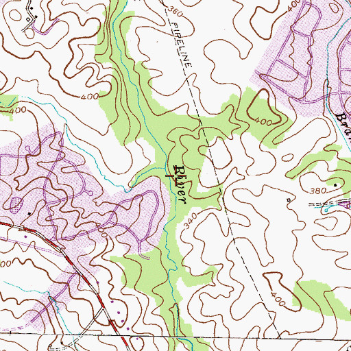 Topographic Map of Gwynn Acres Park, MD