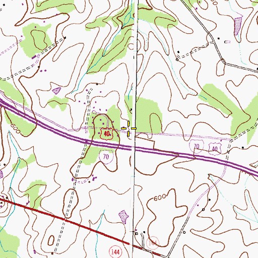 Topographic Map of Villa Monticello, MD