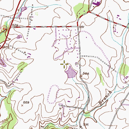 Topographic Map of Warfields Pond Park, MD