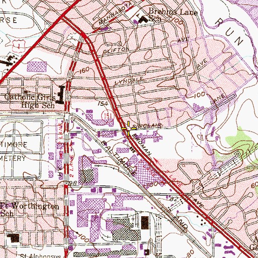 Topographic Map of Church of God, MD