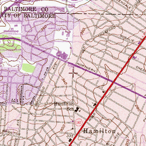Topographic Map of Community Evangelical Church, MD