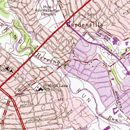 Topographic Map of Parkside Methodist Church, MD