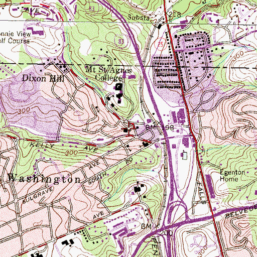 Topographic Map of Sacred Heart School, MD
