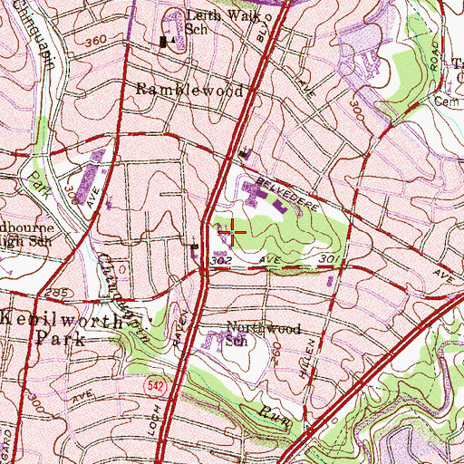 Topographic Map of Saint Matthews Roman Catholic Church, MD