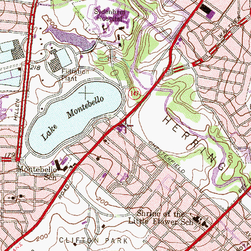 Topographic Map of Saint Francis of Assisi School, MD
