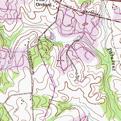 Topographic Map of Font Hill Village, MD