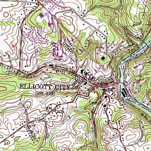 Topographic Map of Saint Lukes African Methodist Episcopal Church (historical), MD