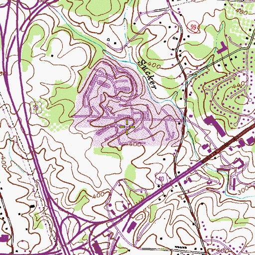 Topographic Map of Town and Country West, MD