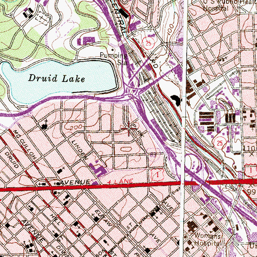 Topographic Map of Bethel United Apostolic Church, MD