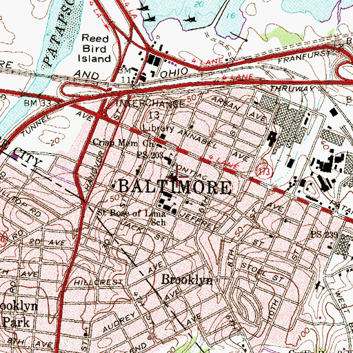 Topographic Map of Brooklyn United Methodist Church, MD