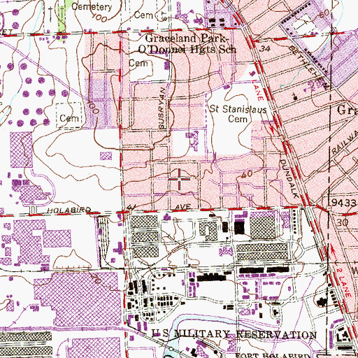 Topographic Map of Harbor Heights Baptist Church, MD
