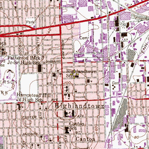 Topographic Map of Our Lady of Pompeis Roman Catholic Church, MD