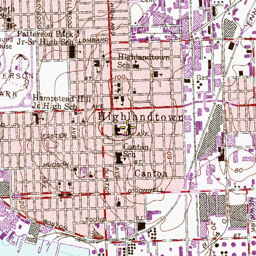 Topographic Map of Sacred Heart of Jesus Roman Catholic Church, MD