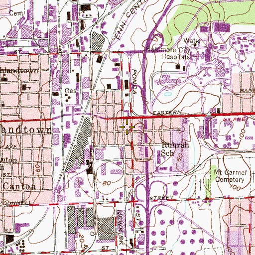 Topographic Map of Saint Nicholas Greek Orthodox Church, MD