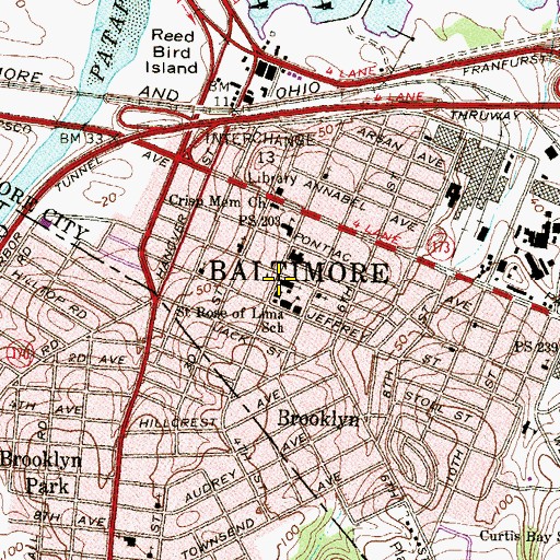 Topographic Map of Saint Rose of Lima Roman Catholic Church, MD