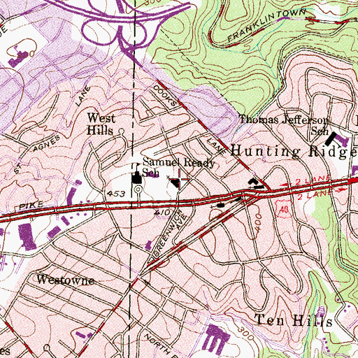 Topographic Map of Second English Lutheran Church, MD