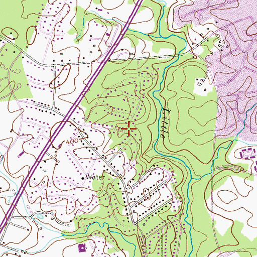 Topographic Map of Allview Estates, MD