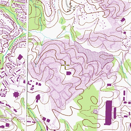 Topographic Map of Bryant Woods, MD