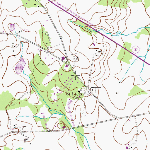 Topographic Map of Cabin Hill, MD