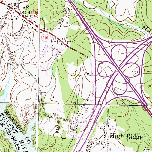 Topographic Map of Cardinal Forest, MD