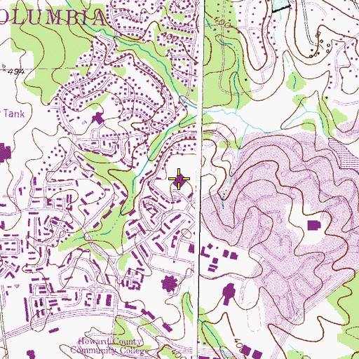 Topographic Map of Faulkner Ridge Elementary School, MD
