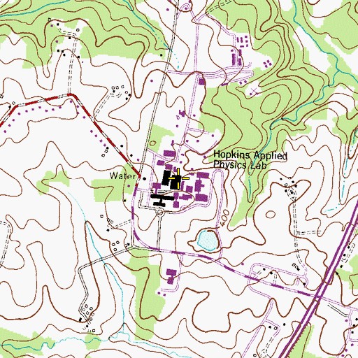 Topographic Map of Hopkins Applied Physics Lab, MD