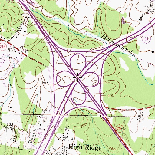Topographic Map of Interchange 35, MD