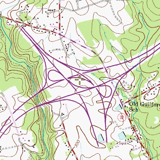 Topographic Map of Interchange 38, MD