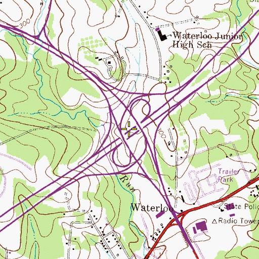 Topographic Map of Interchange 41, MD